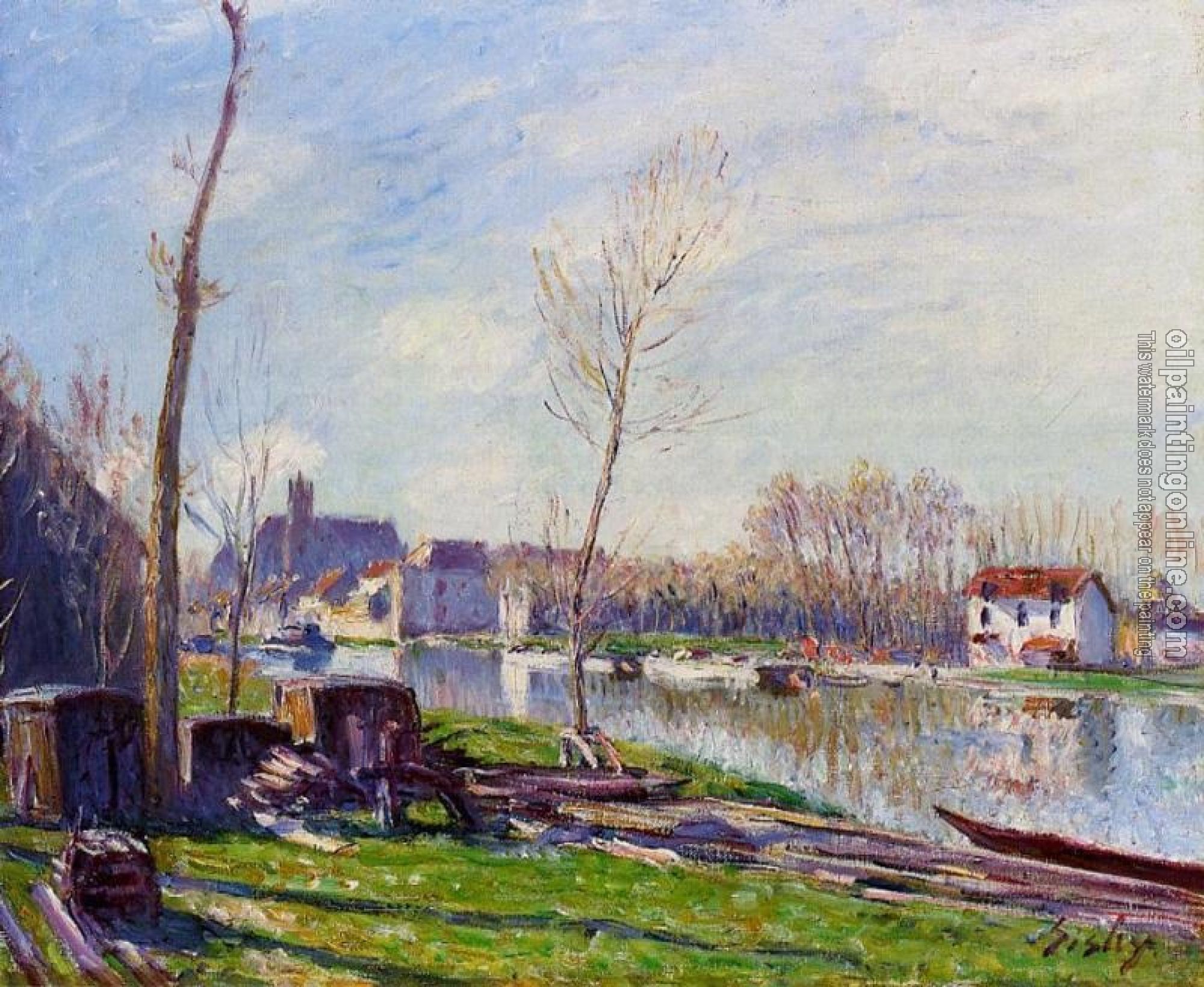 Sisley, Alfred - Construction Site at Matrat, Moret-sur-Loing